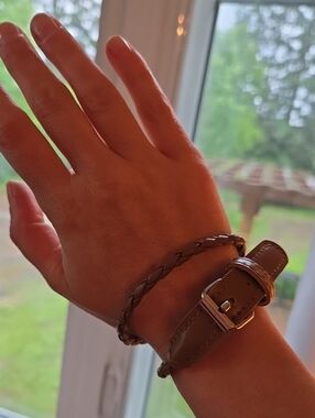 Brown Braided & Buckle Wrap Bracelet -Lot De 9